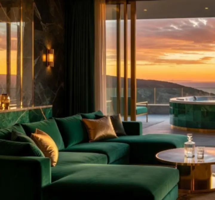 Signature suite s panoramskom terasom i jacuzzijem pri zalasku sunca