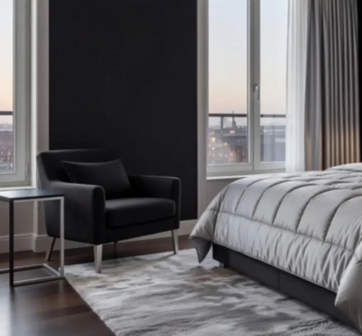 Superior soba s modernim interijerom i luksuznim detaljima